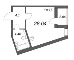 Студия № 263 Корп.: 1 , Секция 5  в ЖК Аквилон All in 3.0