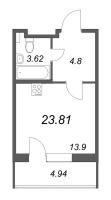 Студия № 386 Корп.: 1 , Секция 7  в ЖК Аквилон All in 3.0