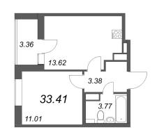 1 ккв № 284 Корп.: 1 , Секция 5  в ЖК Аквилон All in 3.0