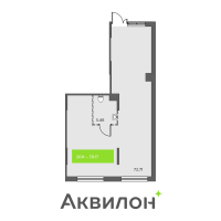 К. пом № НП20 Корп.: 1 , Секция 7  в ЖК Аквилон All in 3.0