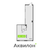К. пом № НП18 Корп.: 1 , Секция 6  в ЖК Аквилон All in 3.0