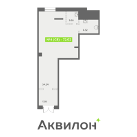 К. пом № НП4 (С8) Корп.: 1.2 , Секция 8  в ЖК Аквилон Leaves