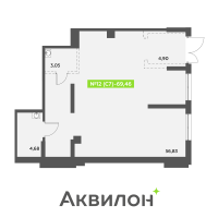 К. пом № НП12/С7 Корп.: 2.1 , Секция 7  в ЖК Аквилон Leaves