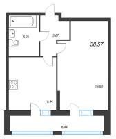 1 ккв № 669 Корп.: 2.1 , Секция 10  в ЖК Аквилон Ливз