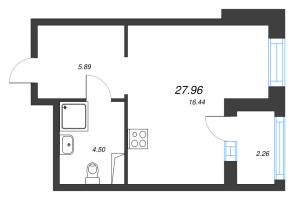 Студия № 802 Корп.: 2.1 , Секция 12  в ЖК Аквилон Ливз