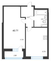 1 ккв № 679 Корп.: 2.1 , Секция 10  в ЖК Аквилон Ливз