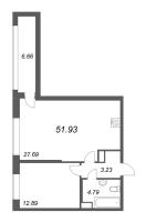 2 ккв (Евро) № 363 Корп.: 1.1 , Секция 5  в ЖК Аквилон Ливз