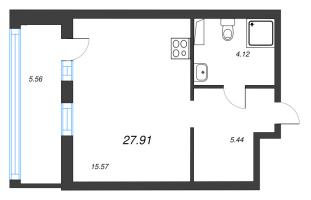 Студия № 13 Корп.: 2.1 , Секция 1  в ЖК Аквилон Ливз