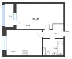 1 ккв № 451 Корп.: 2.1 , Секция 6  в ЖК Аквилон Ливз