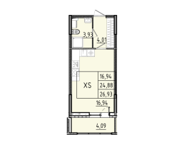 Студия № 126 Корп.: 1 , Секция 2  в ЖК Аквилон RekaPark