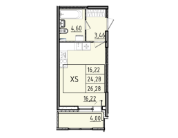 Студия № 237 Корп.: 1 , Секция 3  в ЖК Аквилон РекаПарк
