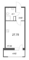 Студия № 151 Корп.: 1 , Секция 2  в ЖК Аквилон РекаПарк