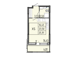 Студия № 236 Корп.: 1 , Секция 3  в ЖК Аквилон РекаПарк