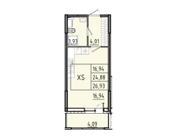 Студия № 127 Корп.: 1 , Секция 2  в ЖК Аквилон RekaPark