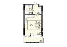 Студия № 247 Корп.: 1 , Секция 3  в ЖК Аквилон RekaPark