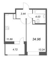 1 ккв № 527 Корп.: 1 , Секция 7  в ЖК Аквилон РекаПарк