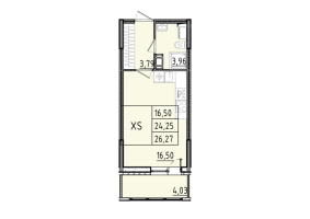 Студия № 135 Корп.: 1 , Секция 2  в ЖК Аквилон RekaPark