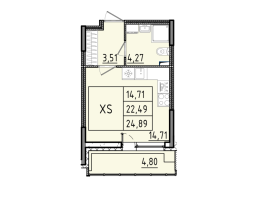 Студия № 235 Корп.: 1 , Секция 3  в ЖК Аквилон РекаПарк