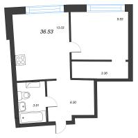 1 ккв № 82 Корп.: 1 , Секция 1  в ЖК Аквилон Riva