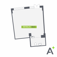 К. пом № НПКПИ.21 Корп.: 1 , Секция 3  в ЖК Аквилон Riva