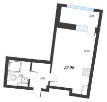 Студия № 641 Корп.: 1 , Секция 3  в ЖК Аквилон Riva