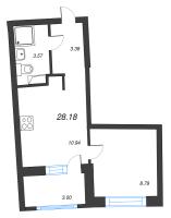 1 ккв № 663 Корп.: 1 , Секция 3  в ЖК Аквилон Riva