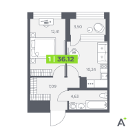 1 ккв № 778 Корп.: 1 , Секция 11  в ЖК Аквилон Солар Парк