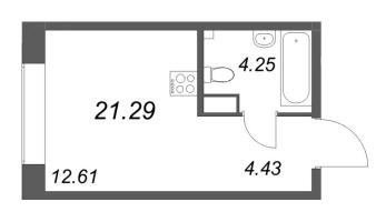 Студия № 472 Корп.: 1 , Секция 7  в ЖК Аквилон Солар Парк