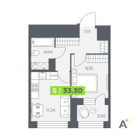 1 ккв № 311 Корп.: 1 , Секция 5  в ЖК Аквилон Солар Парк