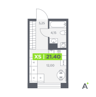 Студия № 785 Корп.: 1 , Секция 11  в ЖК Аквилон Солар Парк