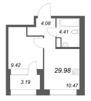 1 ккв № 901 Корп.: 1 , Секция 12  в ЖК Аквилон Солар Парк