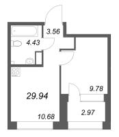 1 ккв № 773 Корп.: 1 , Секция 11  в ЖК Аквилон Солар Парк