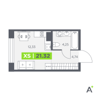 Студия № 615 Корп.: 1 , Секция 9  в ЖК Аквилон Солар Парк