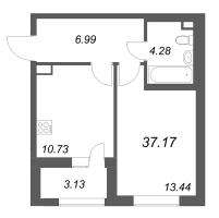 1 ккв № 6 Корп.: 1 , Секция 1  в ЖК Аквилон Solar