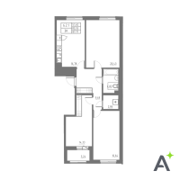 4 ккв (Евро) № 369 Корп.: 1 , Секция 6  в ЖК Аквилон Solar