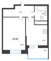 1 ккв № 106 Корп.: 3.1 Уч. 1-2/10-13 , Секция 1  в ЖК Аквилон Stories