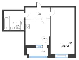1 ккв № 689 Корп.: 2.1 Уч. 3-9 , Секция 5  в ЖК Аквилон Stories