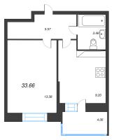 1 ккв № 273 Корп.: 3 Уч. 1-2/10-13 , Секция 2  в ЖК Аквилон Stories