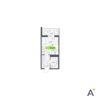 Студия № 332 Корп.: 1 , Секция 3  в ЖК Аквилон Verba