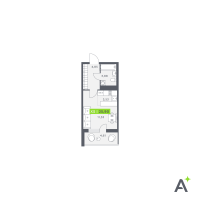 Студия № 428 Корп.: 1 , Секция 4  в ЖК Аквилон Verba