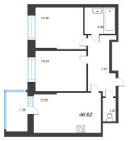 2 ккв № 50 Корп.: 1 , Секция 1  в ЖК Аквилон Верба