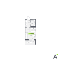 Студия № 391 Корп.: 1 , Секция 4  в ЖК Аквилон Verba