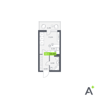 Студия № 468 Корп.: 1 , Секция 5  в ЖК Аквилон Verba