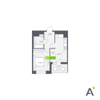 1 ккв № 43 Корп.: 1 , Секция 1  в ЖК Аквилон Verba