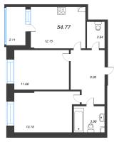 2 ккв № 531 Корп.: 1 , Секция 5  в ЖК Аквилон Верба