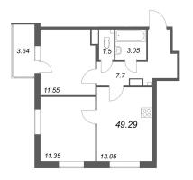 2 ккв № 57 Корп.: Г , Секция 1  в ЖК Аквилон Янино