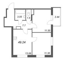 2 ккв № 649 Корп.: Г , Секция 4  в ЖК Аквилон Янино