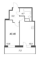1 ккв № 249 Корп.: Г , Секция 2  в ЖК Аквилон Янино
