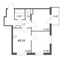 2 ккв № 579 Корп.: Г , Секция 4  в ЖК Аквилон Янино
