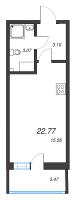 Студия № 683 Корп.: В , Секция 4  в ЖК Аквилон Янино